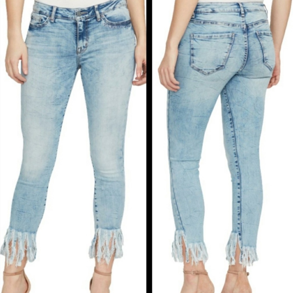 William Rast Contrast Cuff Kick Flare Jeans